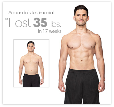 Armando lost 35 lbs. in 17 weeks