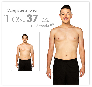 Corey lost 37 lbs. in 17 weeks