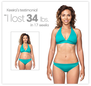 Keeira lost 34 lbs. in 17 weeks